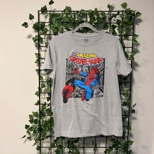 Marvel Gray Short-Sleeve Spider-Man Comic Graphic Tee